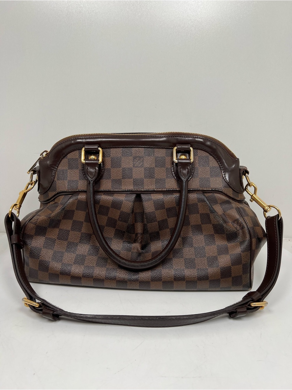 Louis Vuitton Trevi PM Damier Ebene Canvas Handbag Brown N51997 Shoulder Bag